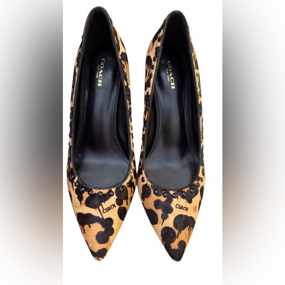 Coach Shoes - Coach Leopard Print Heels